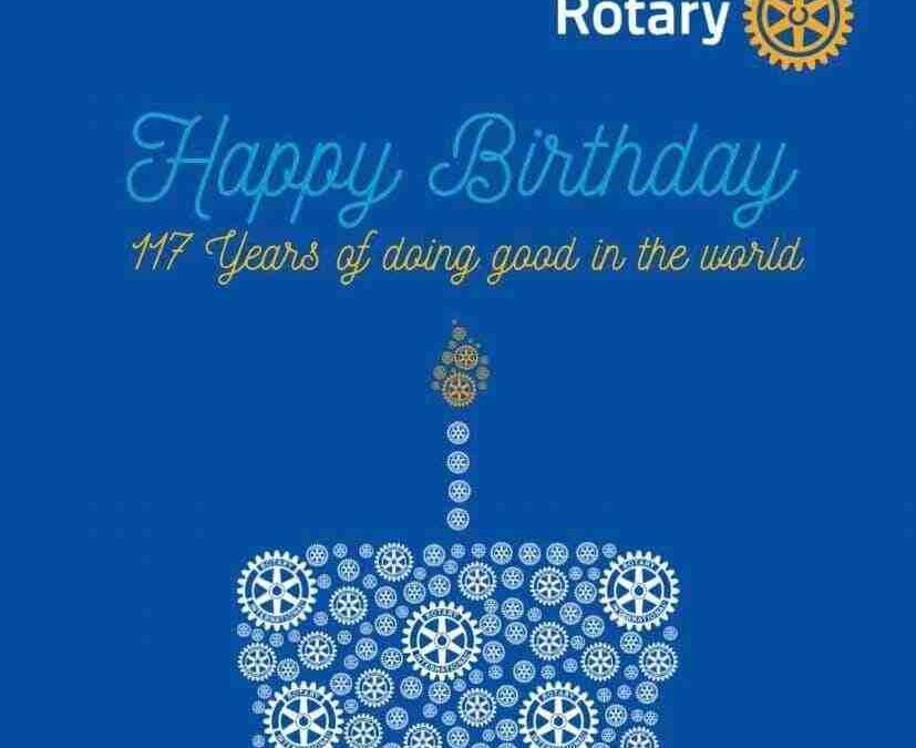 Happy birthday ! Rotary ! Plastic Free waters