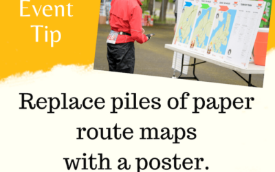 Replace piles of paper route map with a poster