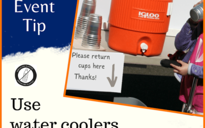 Use water coolers & washable cups