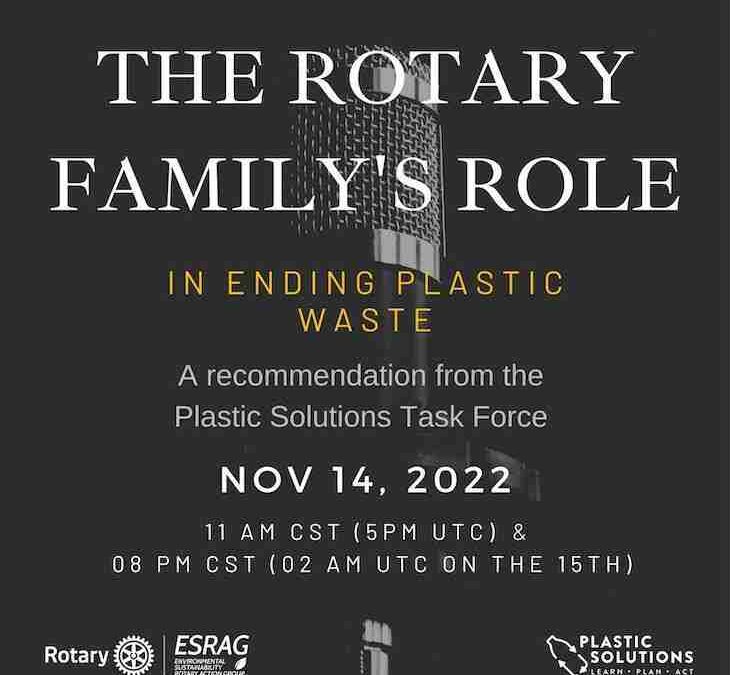 Rotary’s role in ending plastic waste